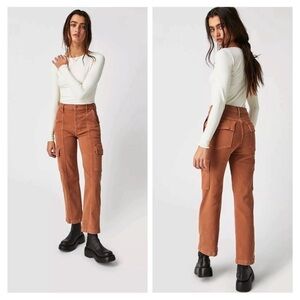 MOTHER The Rambler Cargo Ankle Denim Jeans Wash: Second Chance 🧡🤎🧡